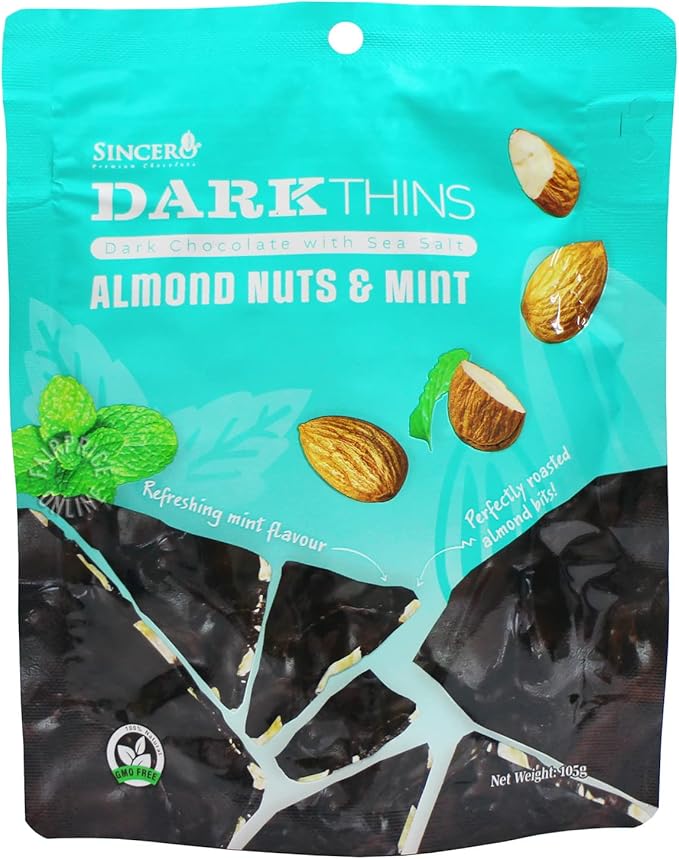 Thins Dark Choc W/ssalt-almond Nuts&mint