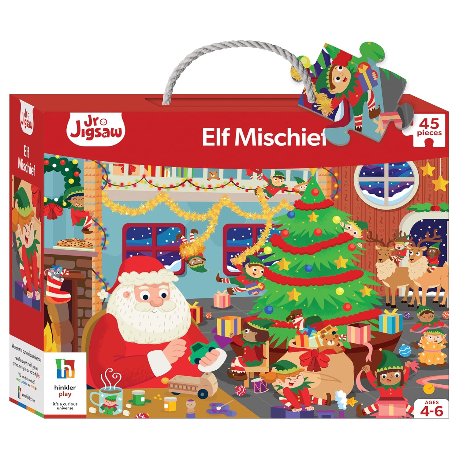HINKLER JR JIGSAW 45 PIECES PUZZLE ELF MISCHIEF