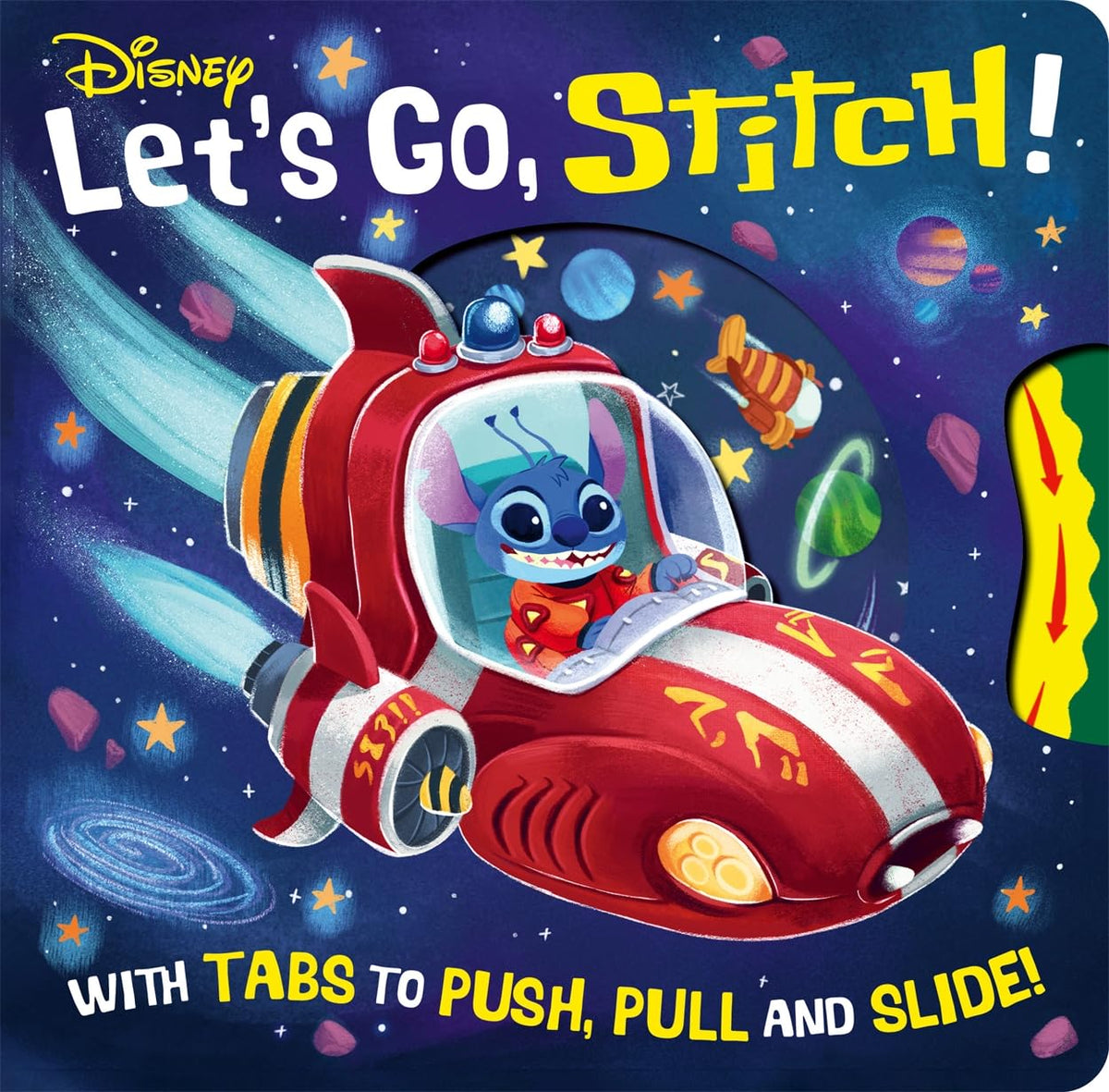 Disney Let's Go, Stitch!: A Push, Pull, Slide Tab Book (Board Book)