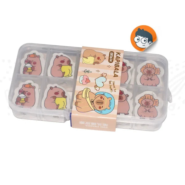 GZPL XF ERASER 10PC/SET CAPYBARA ER1614