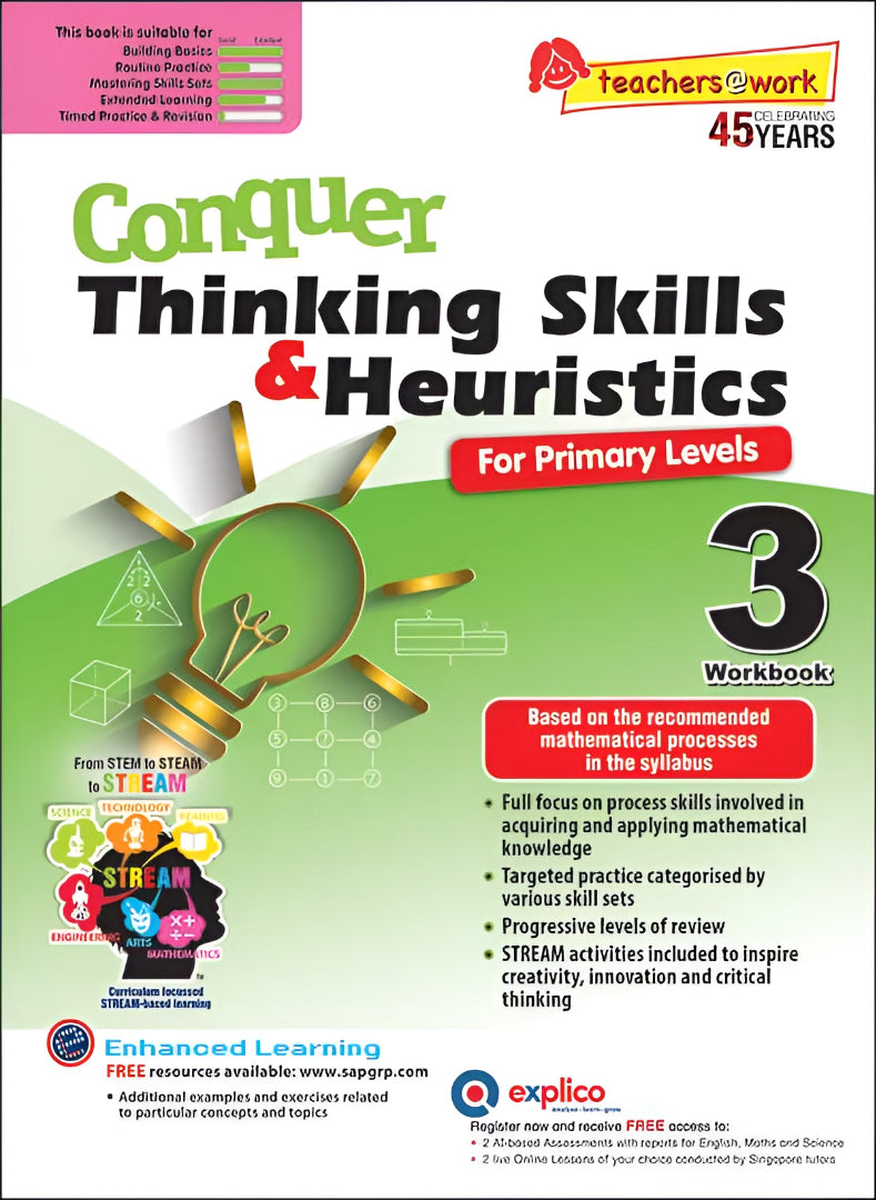 Conquer Thinking Skills & Heuristics Workbook 3