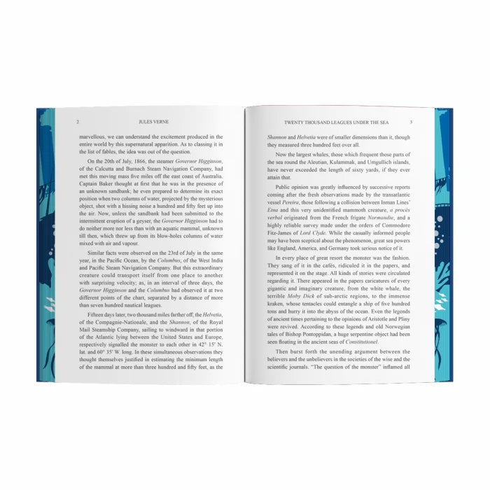 Twenty Thousand Leagues Under the Sea by Jules Verne (Deluxe Hardback Sprayed Edge Edition)