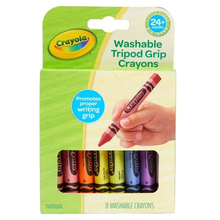 Crayola MFC Washable Tripod Grip Crayons 8'S 811460