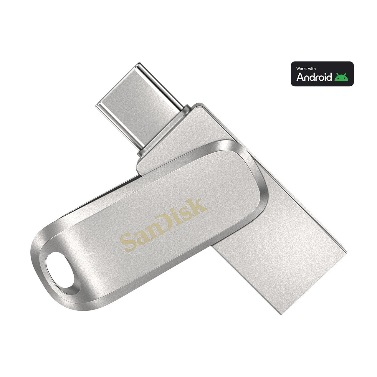 SanDisk Ultra Dual Drive Luxe USB Type-C™ Flash Drive - 256GB (Silver)