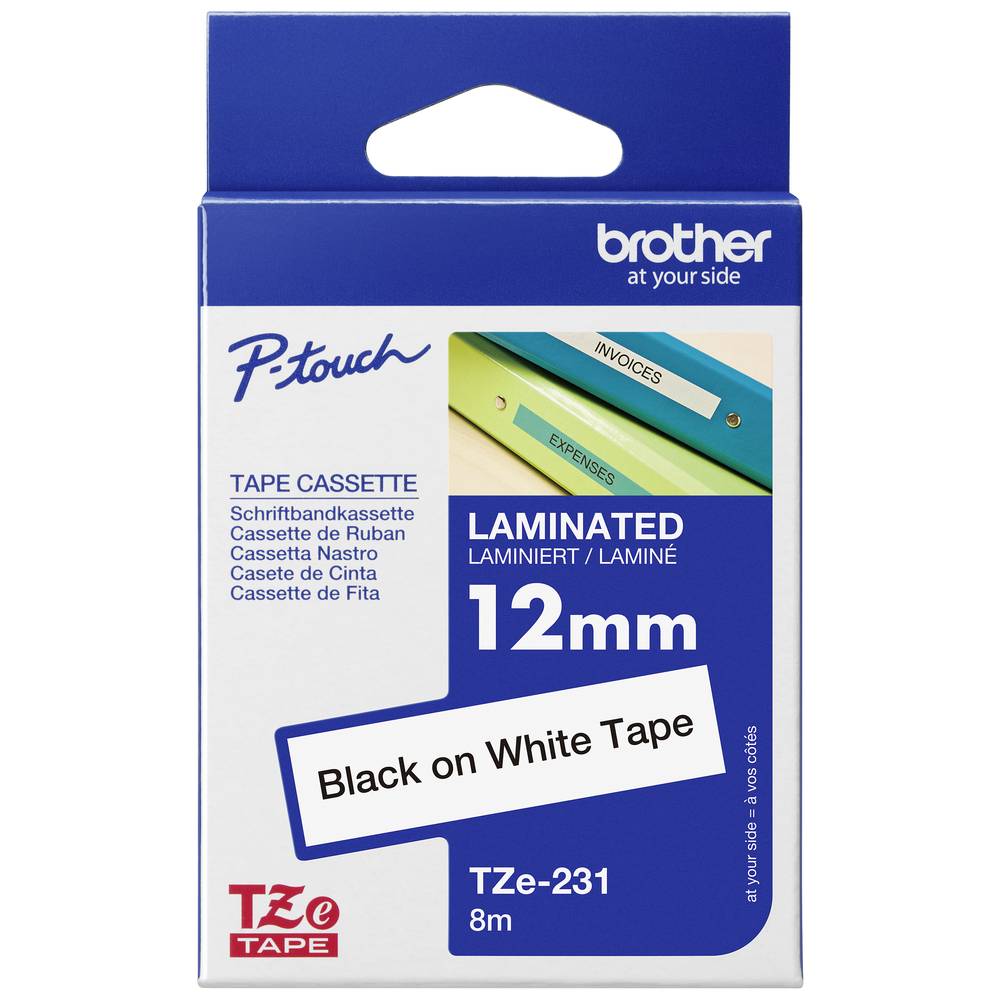 Brother Tape Tze-131 Blk/clear Lam 12mm