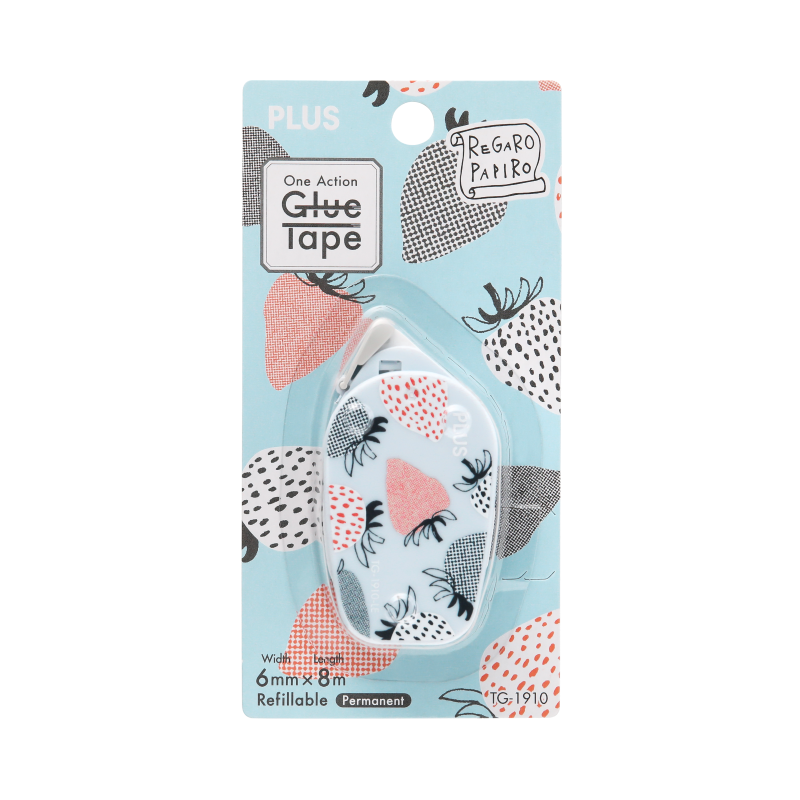 PLUS One Action Glue Tape Regaro S/berry Pc54747