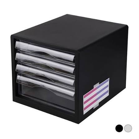 Pop Bazic File Cabinet 4 Layer 9774 Black