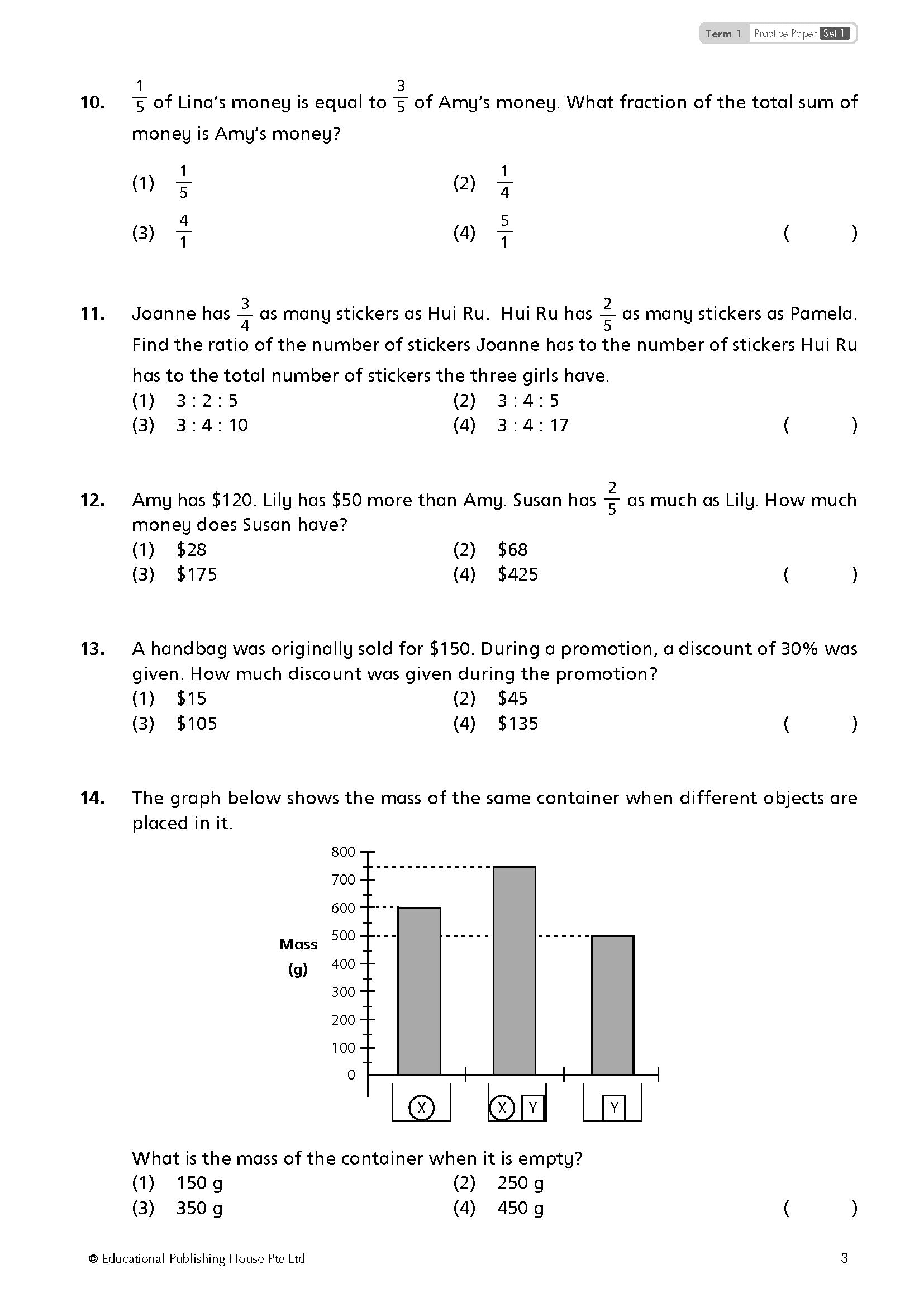 Primary 6 TOP Mathematics Practice Papers