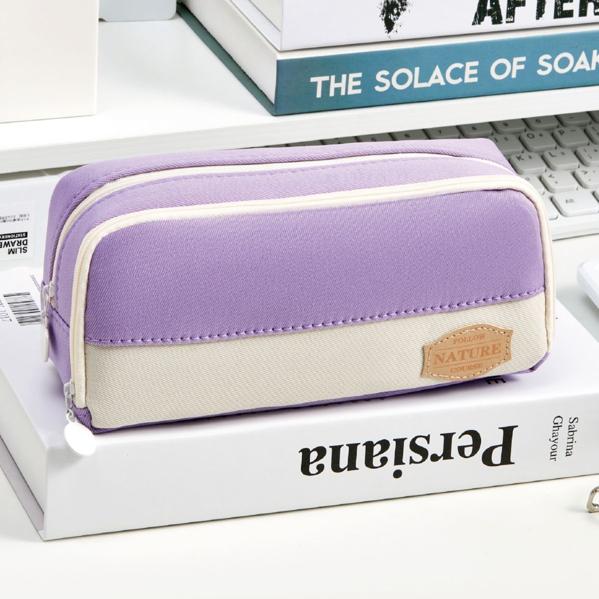 Gzpl Tome Pencil Bag 2 Zip Flap 20.5*9*6