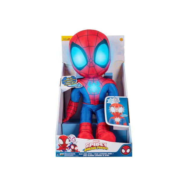 MARVEL SPIDEY AND HIS AMAZING FRIEND FEATURES INTERACTIVE PLUSH GLOW WEBS WITH LIGHTS & SOUNDS