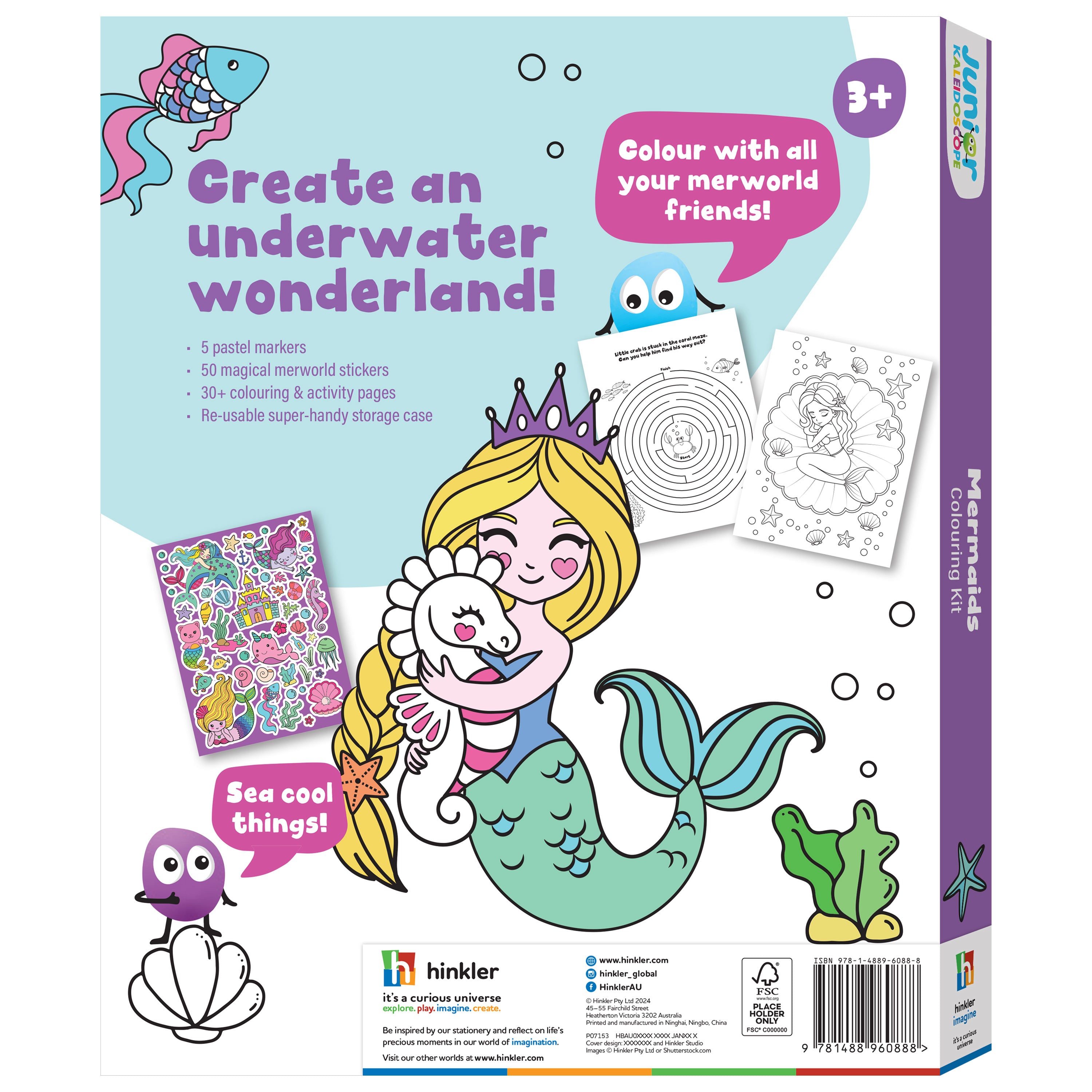 Jr Kaleidoscope Colouring Kit Mermaids
