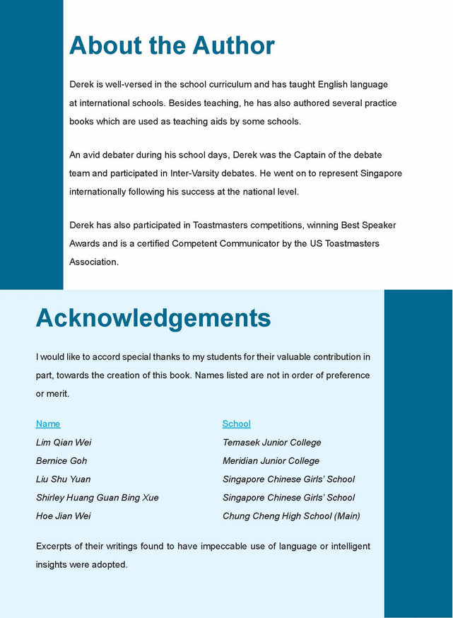 NOTES+ Excel In Expository, Argumentative And Discursive Essays For Upper Secondary Levels