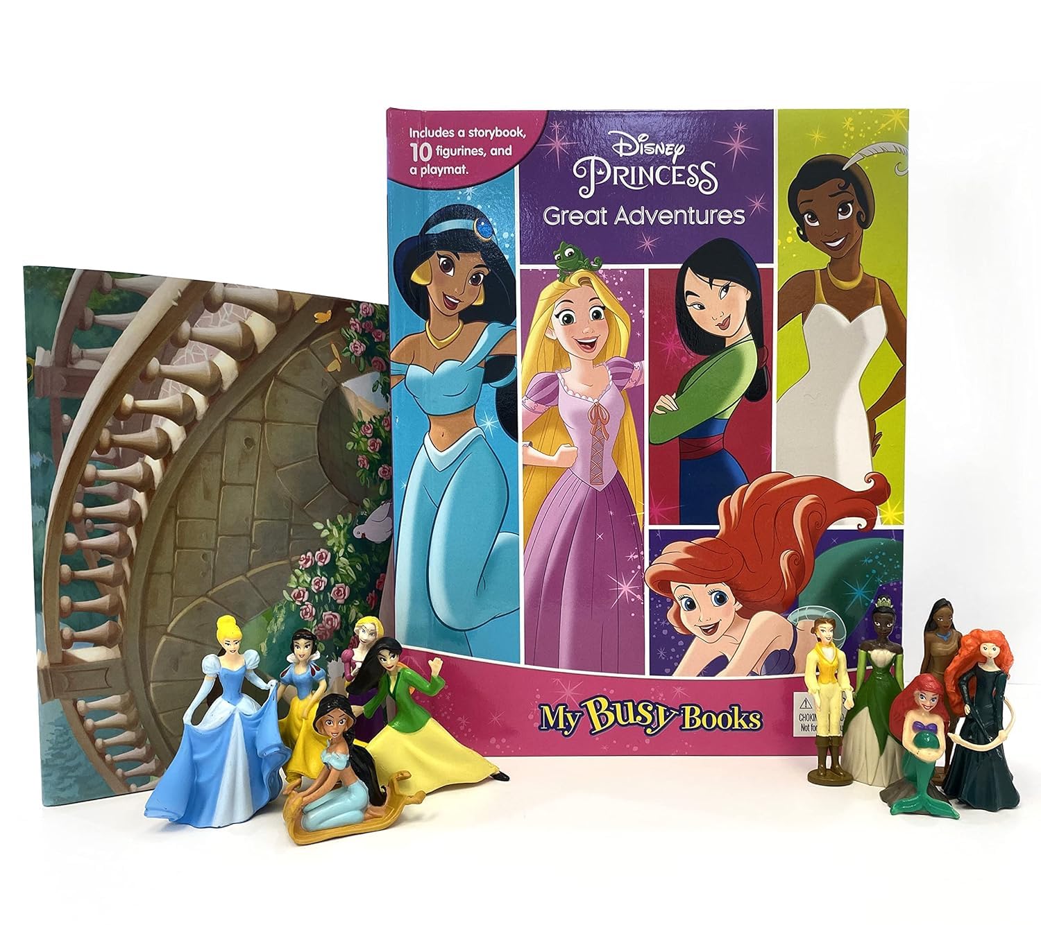 Disney Princess Great Adventures: My Busy Books : With Storybook, 10 Figurines and a Playmat (My Busy Books)
