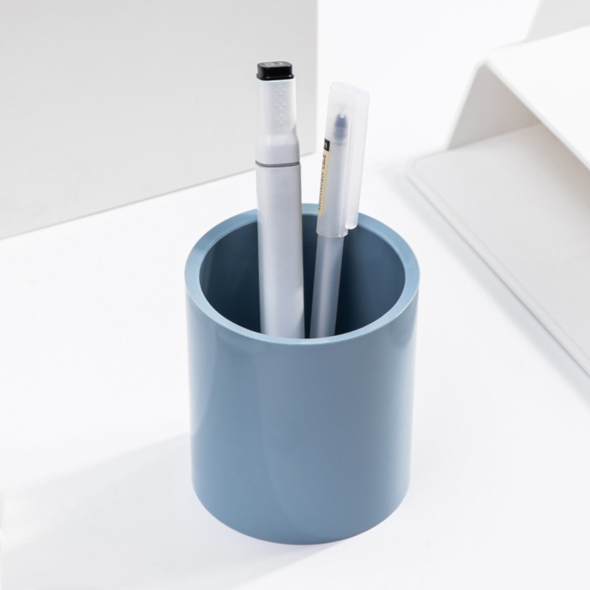 DELI NUSIGN ROUND PEN HOLDER BLUE NS023