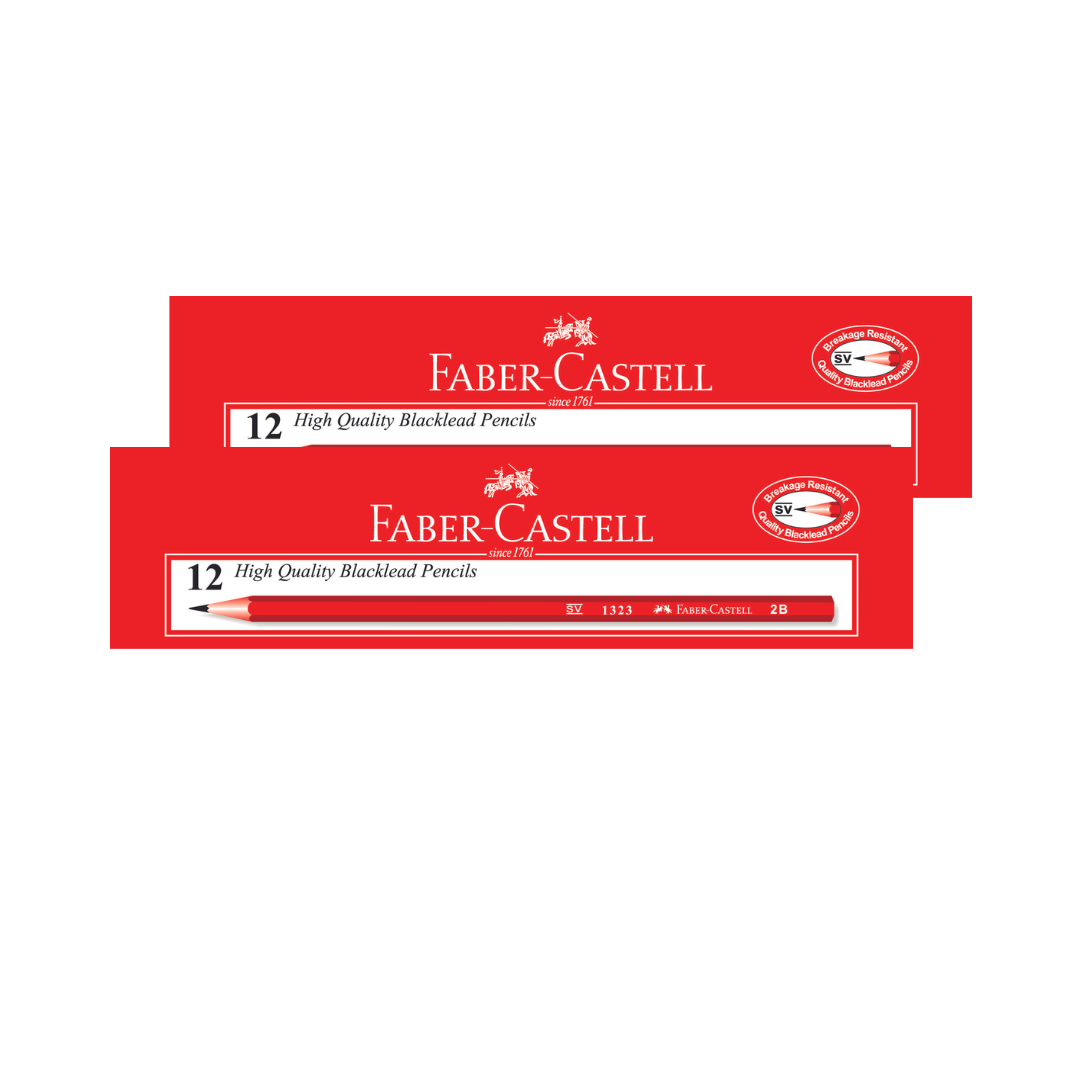Faber-Castell Blacklead Pencils 2B-2 IN 1-1323-2B-2