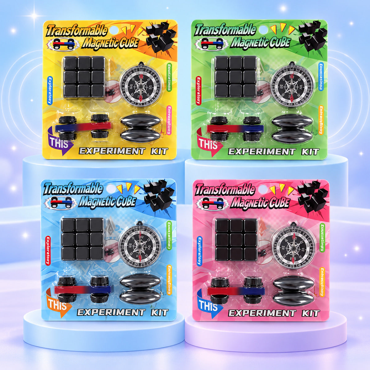 Magnetic Force Science Experiment Set – 4 Assorted Colour