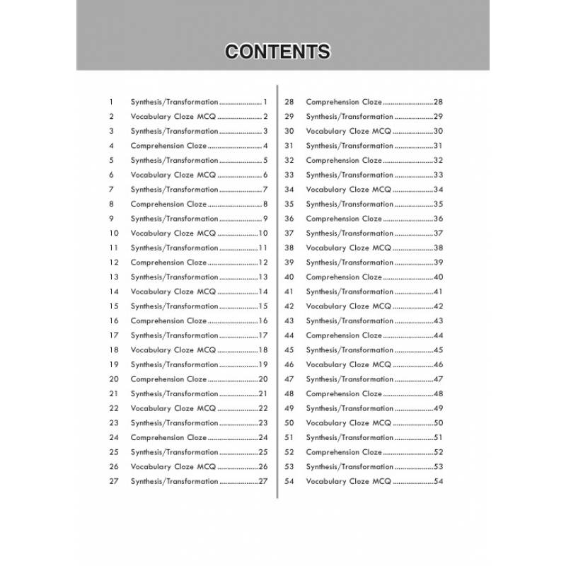 How to Score Synthesis/Transformation Comprehension Cloze Vocabulary Cloze 5