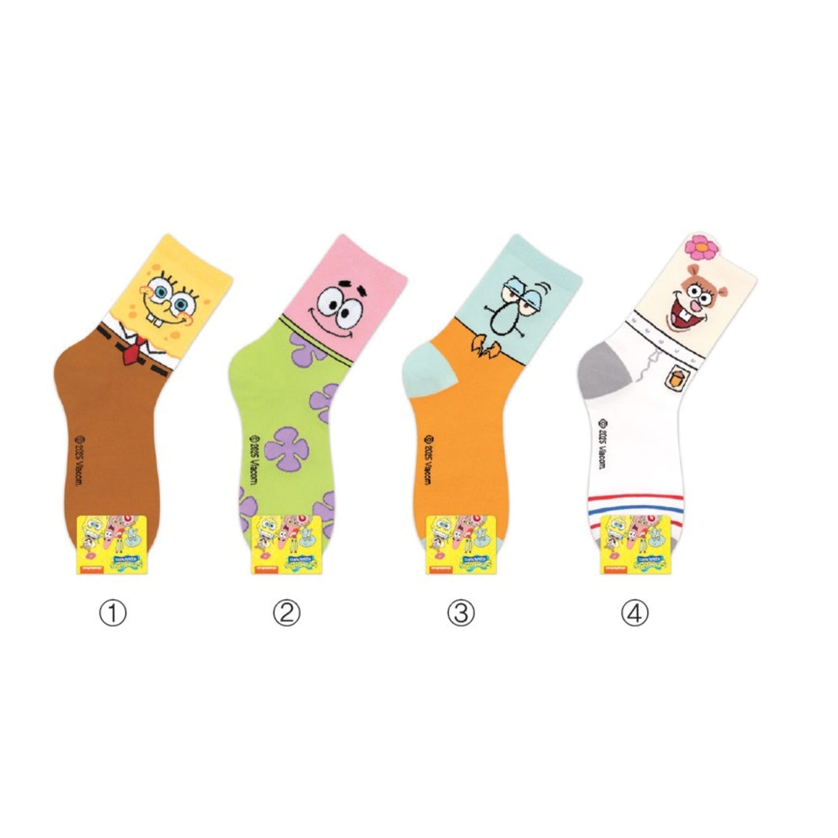 SpongeBob Two Tone Long Sock - Yellow SpongeBob