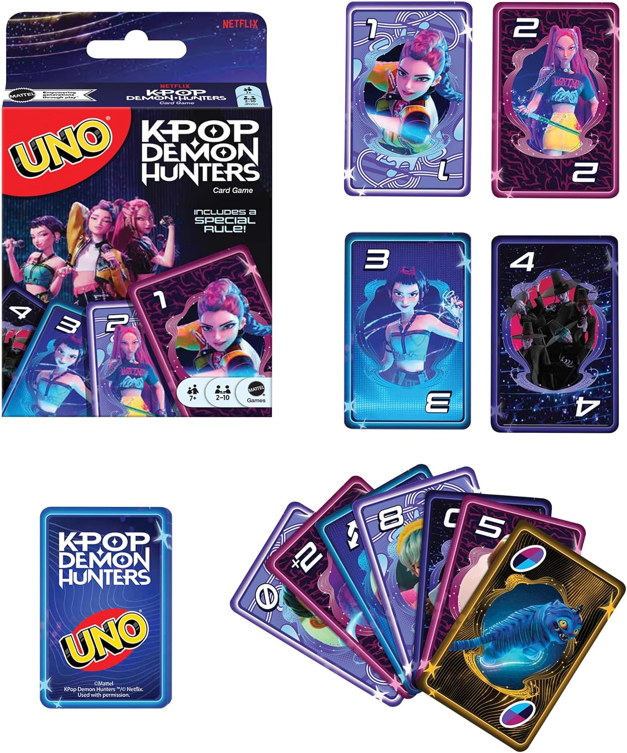 MATTEL UNO ROSEBAY KPOP DEMON HUNTERS CARD GAME