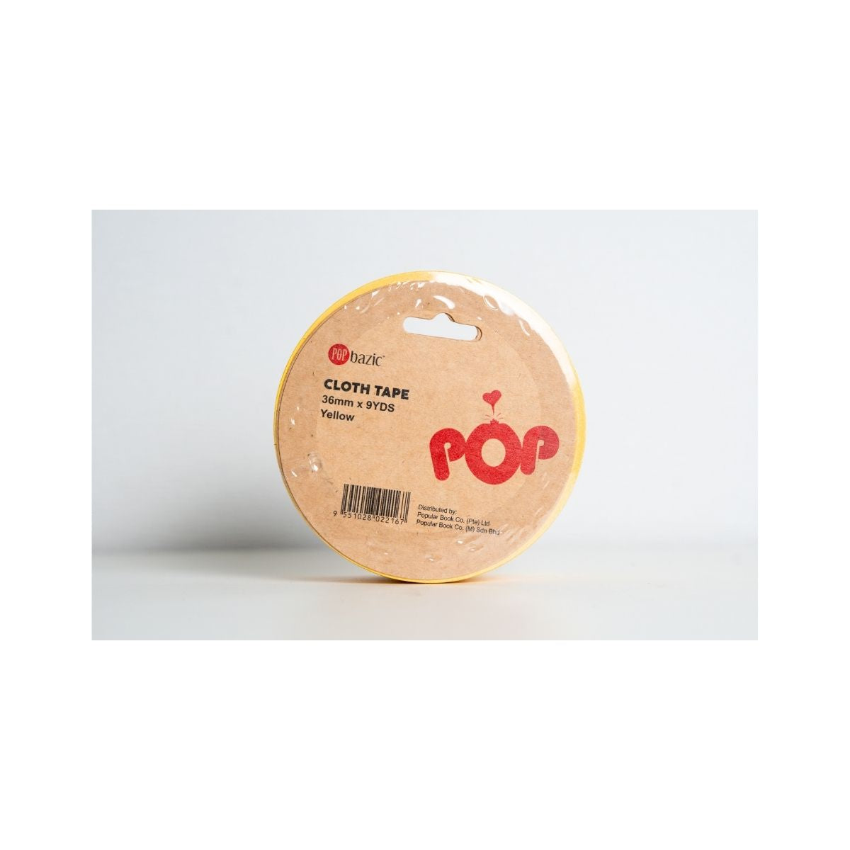 Pop Bazic Cloth Tape 36mm x 9 Yards - Yellow