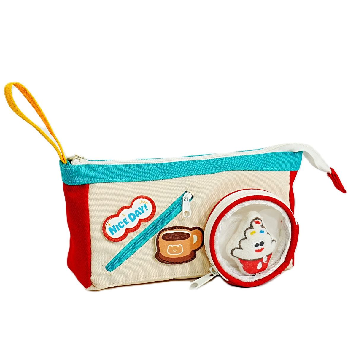 Assorted Fancy Triangle Pencil Bag 2 Zip 9125