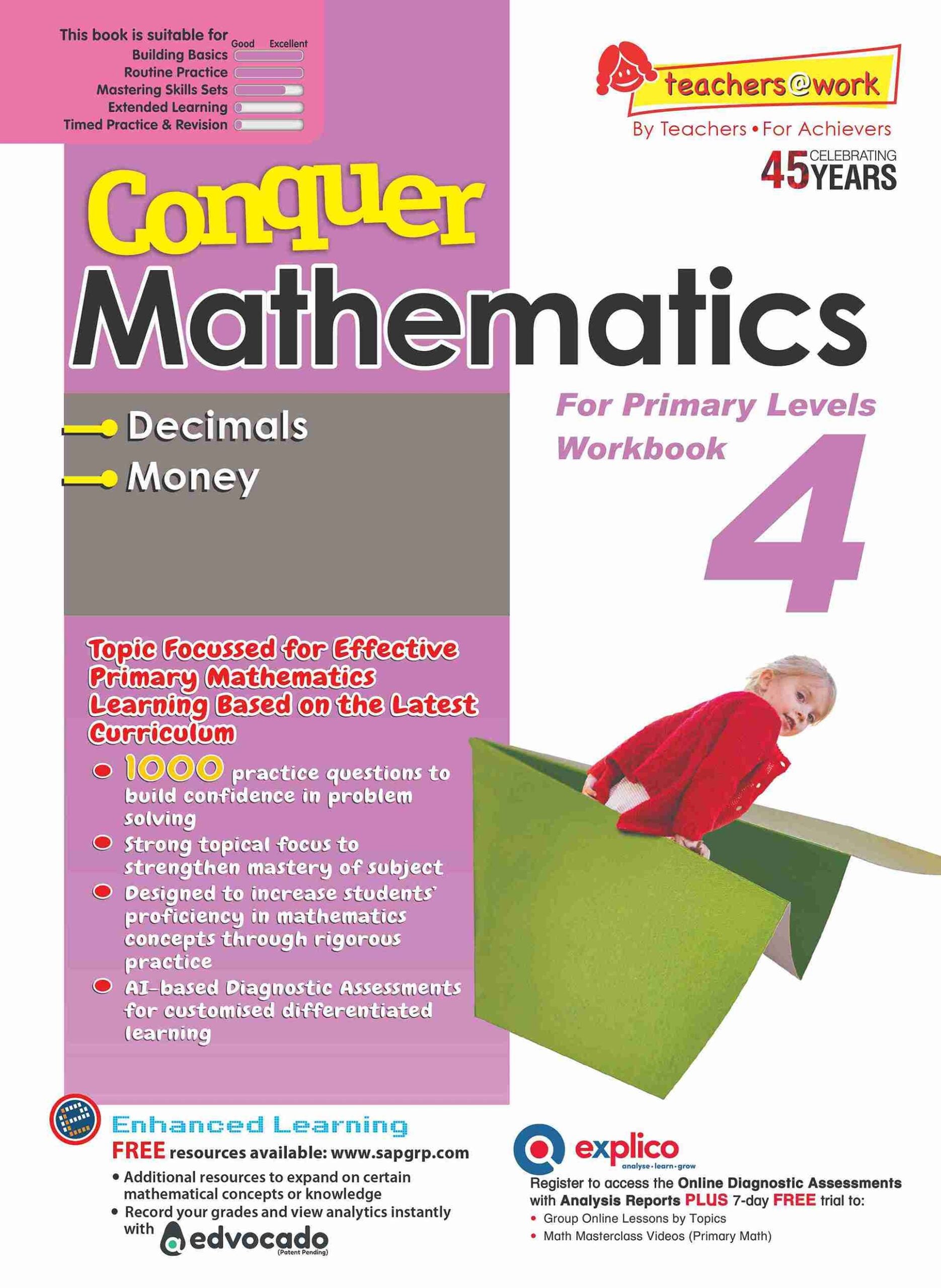 Primary 4 Conquer Mathematics Decimals • Money Workbook 4
