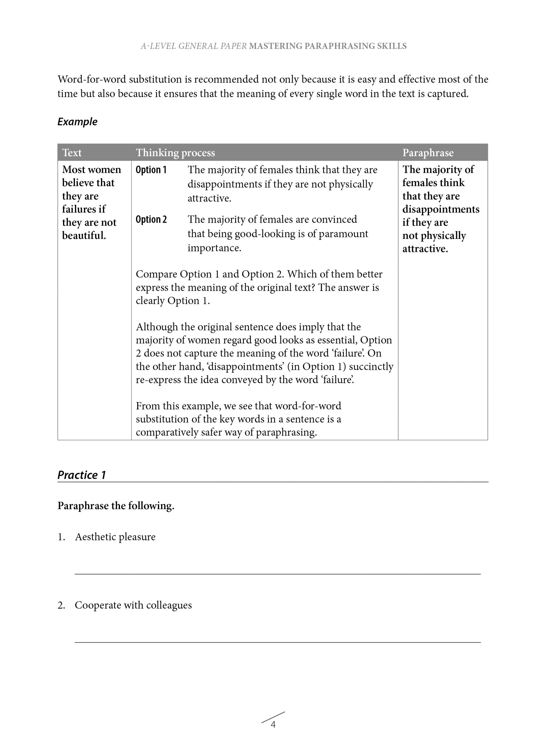 A-Level General Paper: Mastering Paraphrasing Skills