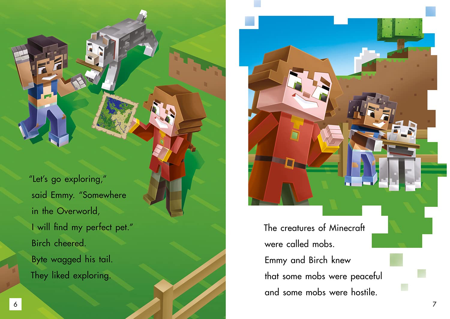 Minecraft Young Readers: Mobs in the Overworld Paperback