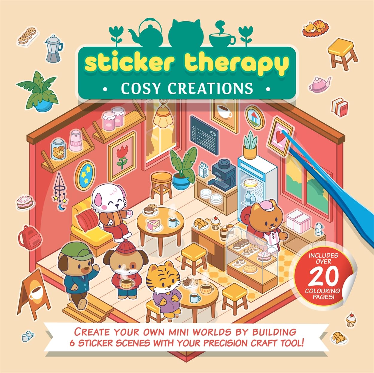 Sticker Therapy: Cosy Creations (Hardcover)