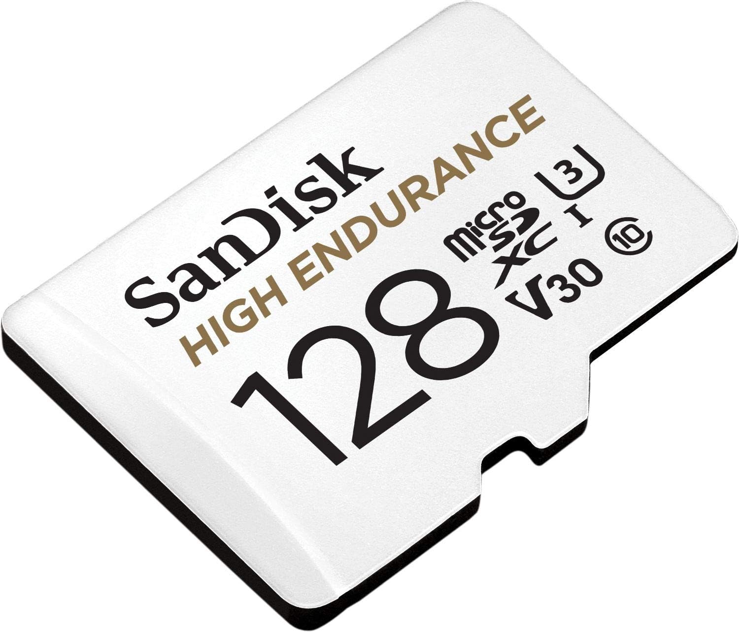 SanDisk High Endurance 128GB microSDXC card with Adapter for dash cams and security cameras, Black - SDSQQNR-128G-GN6IA