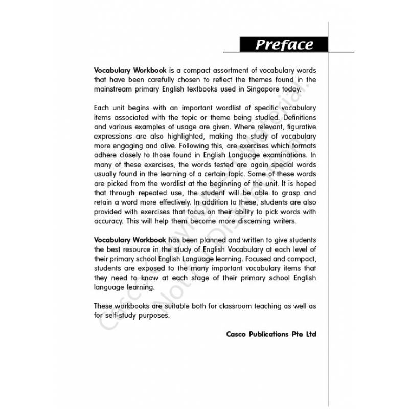 Primary 4 Vocabulary Workbook 4