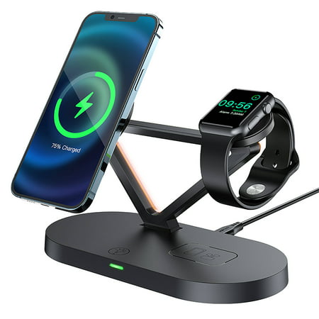 ACEFAST 3-in-1 Magnetic Wireless Charger Stand 45W Fast Magsafe Charging Station for iPhone/ Airpods/Iwatch