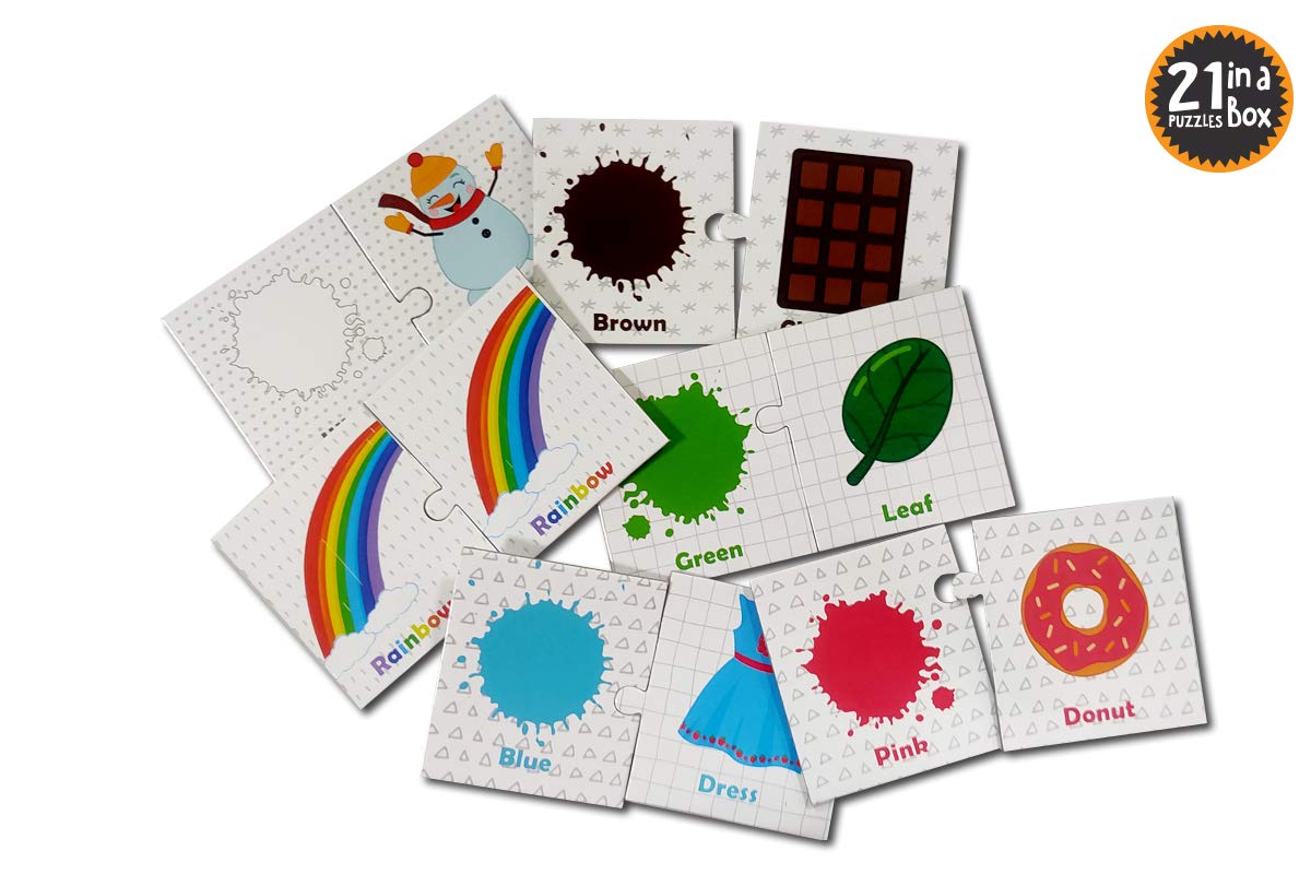 POPCORN GAMES AND PUZZLES COLOURS 21 PUZZLES IN A BOX