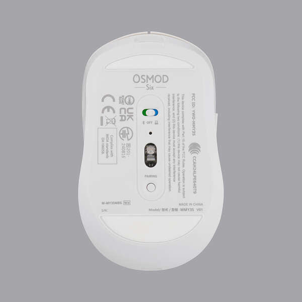 Elecom 6 Button Osmod Dual Mode Silent Wireless Mouse – White (M-MY35MBSWH) 