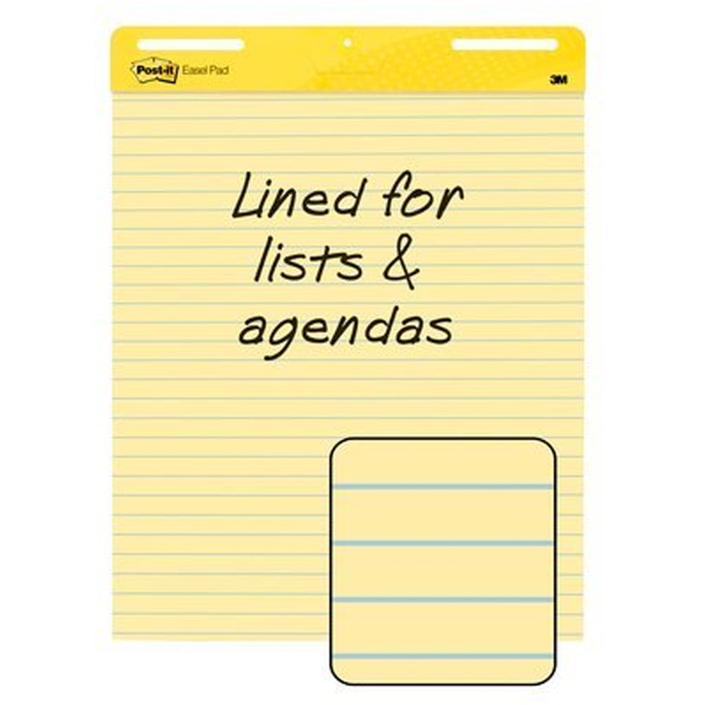 Post-it® 561 Easel Pad Lined Yellow, 25x30"