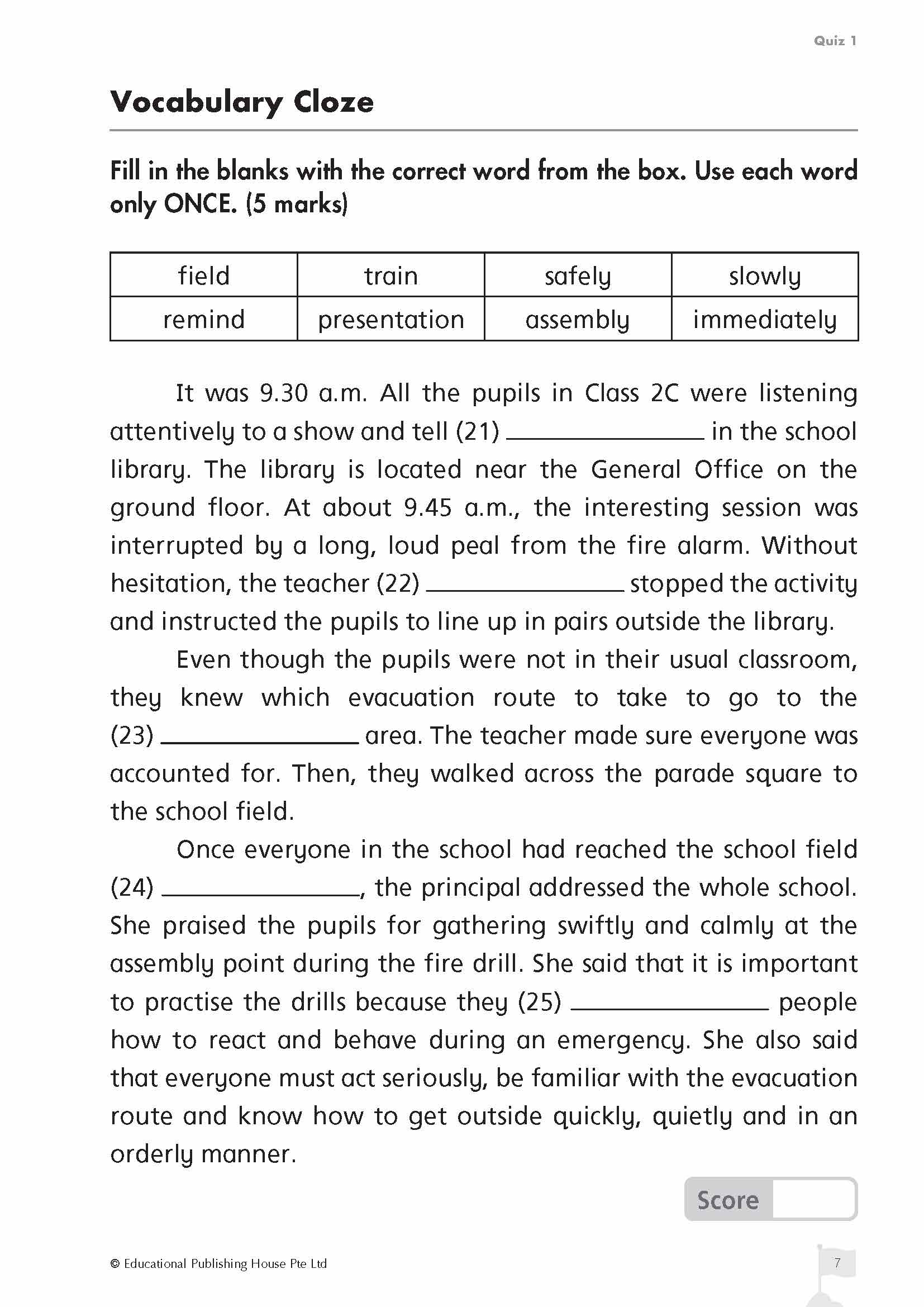 Primary 2 English Top The Class: Tests And Quizzes