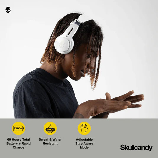 Skullcandy Icon ANC Noise Cancelling Wireless Over-Ear Headphones Bone/Orange