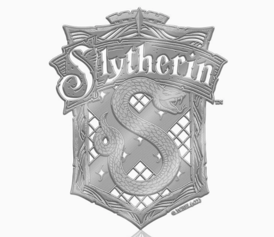 Harry Potter Metal Sticker Silver Slyherin
