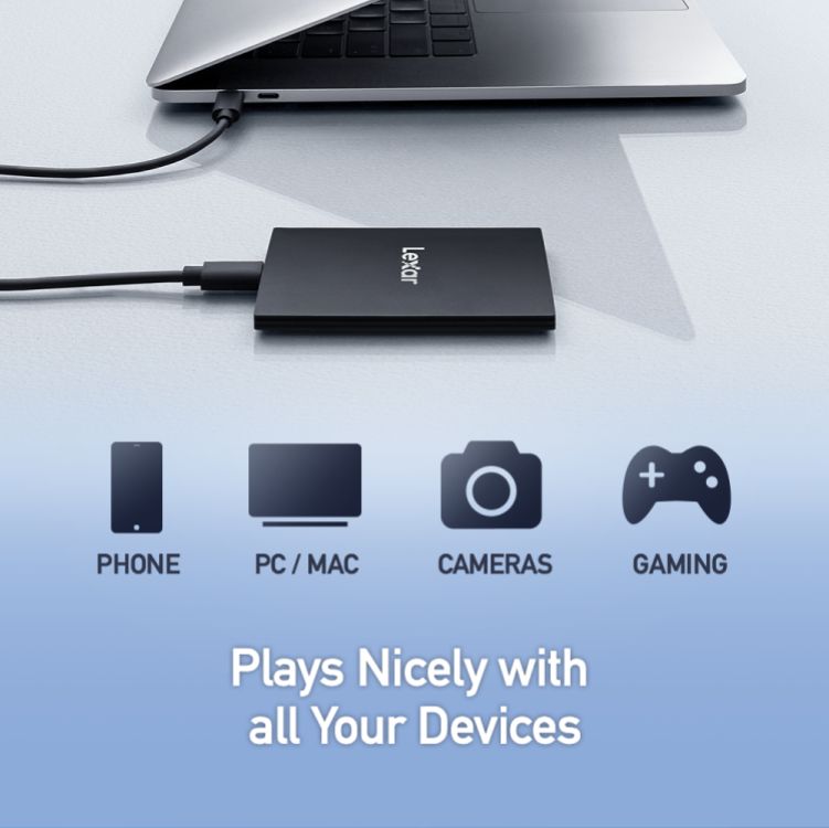 Lexar® SL500 1TB Portable SSD (LSL500X001T-RNBNG)