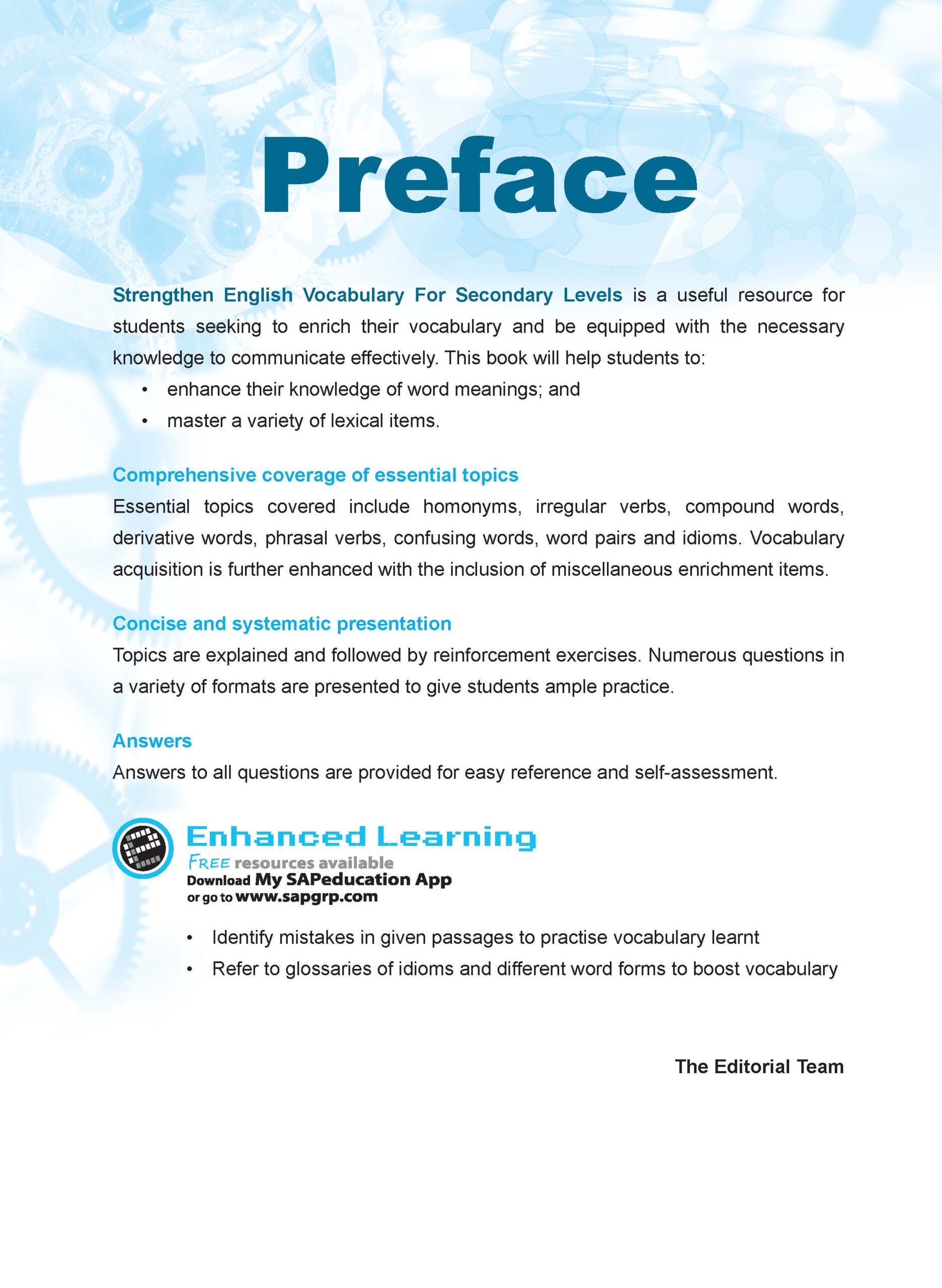 Secondary Levels Strengthen English VOCABULAR - 5th Edition