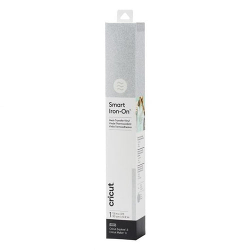 Cricut Smart Iron-on Glitter (0.9 M) | Silver | Compatible with Cricut Maker 3 & Explore 3 & Venture