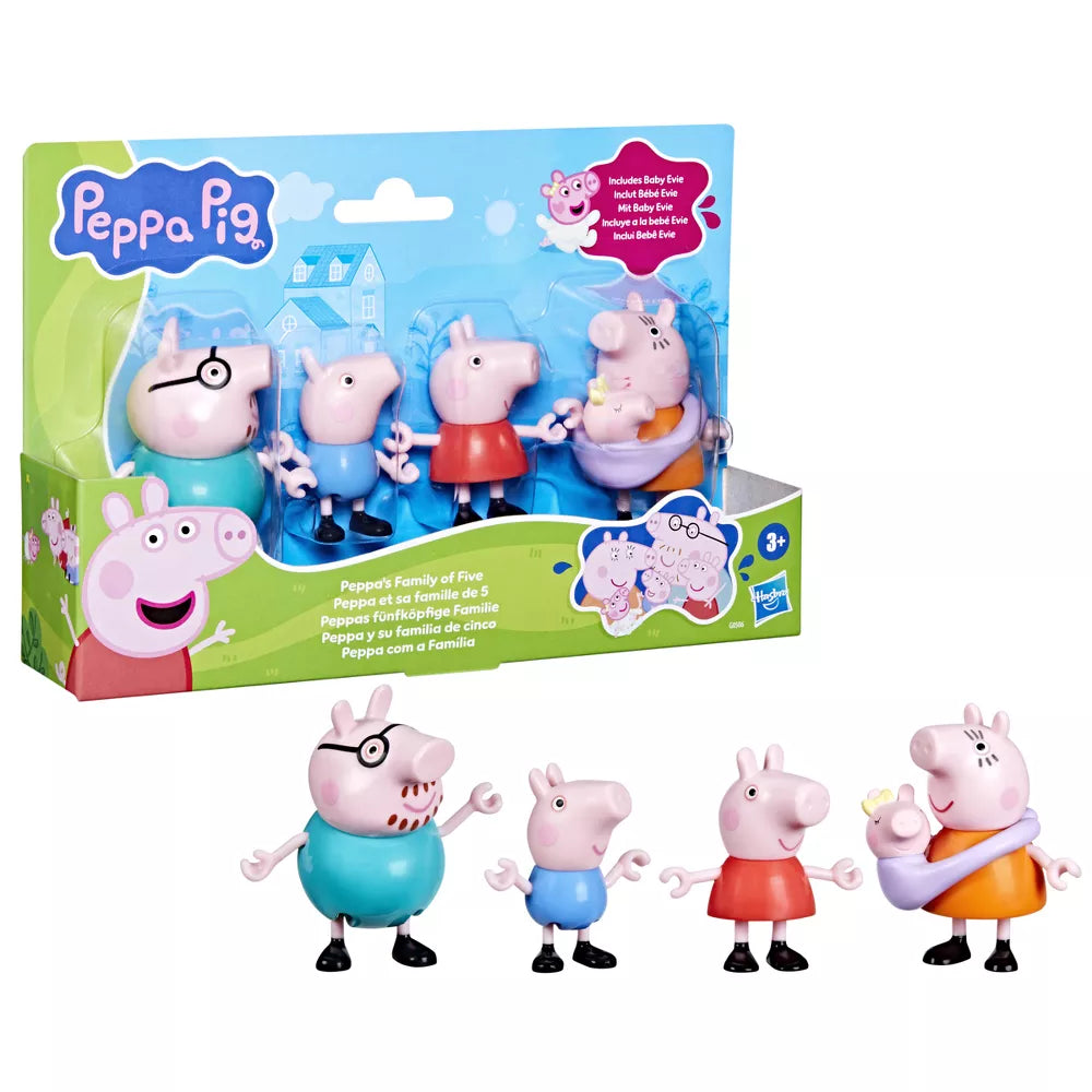 HASBRO PEPPA PIG PEPPAS FAMILY OF FIVE FIGURE SET