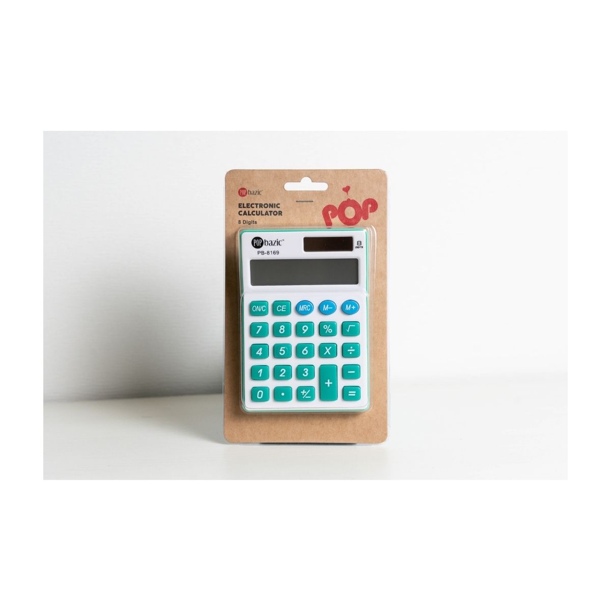 Pop Bazic 8-Digit Desktop Calculator Pb8169 Green