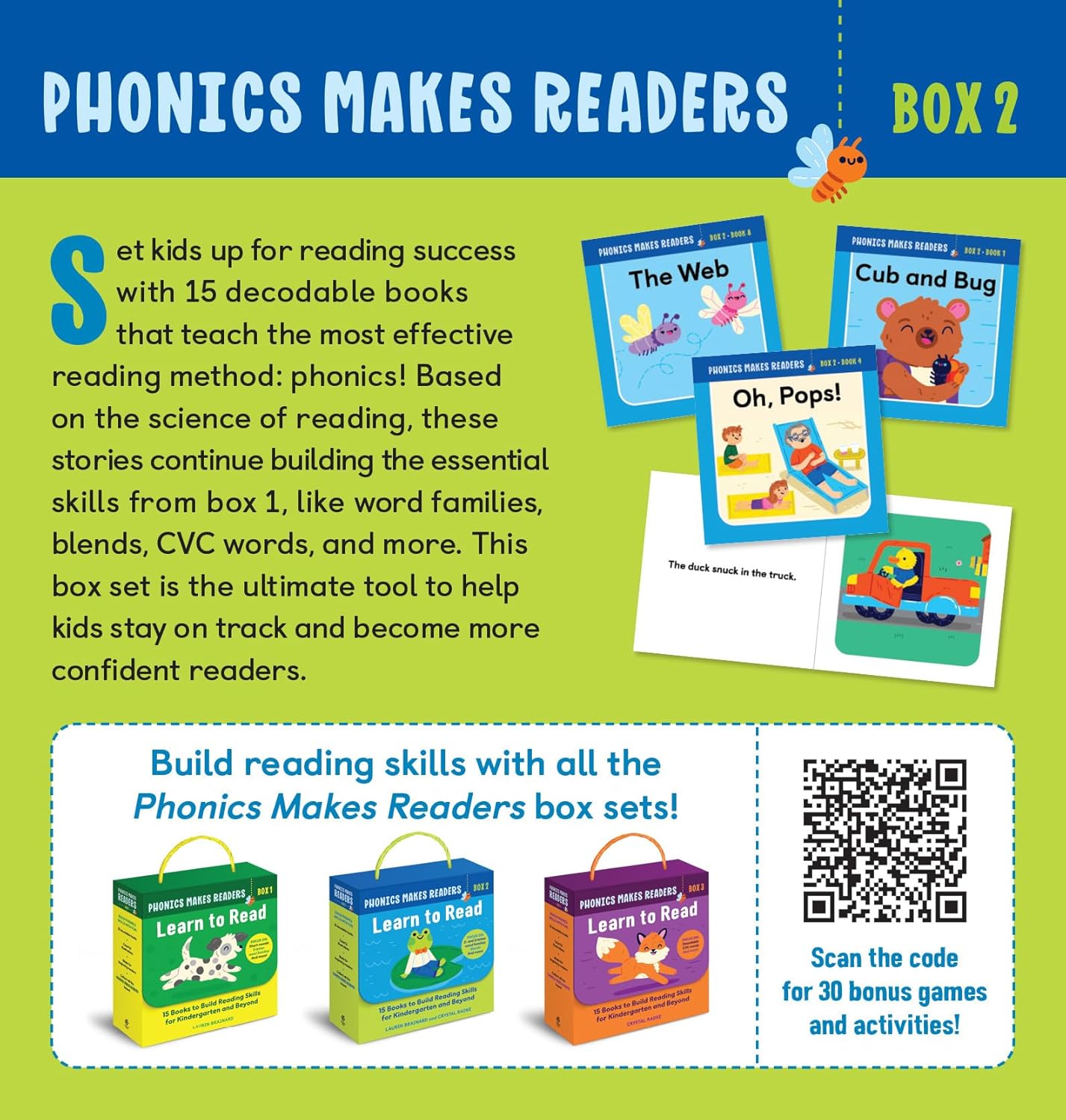 Phonics Makes Readers: Learn To Read Box 2 (Build Reading Skills For Back To School) Paperback – Picture Book