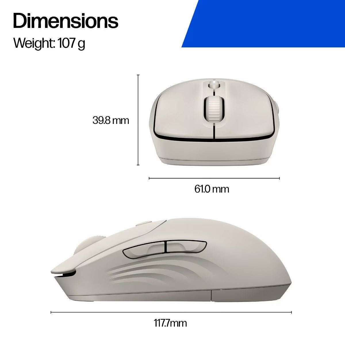 HP 400 Quiet Wireless Mouse (Maple)