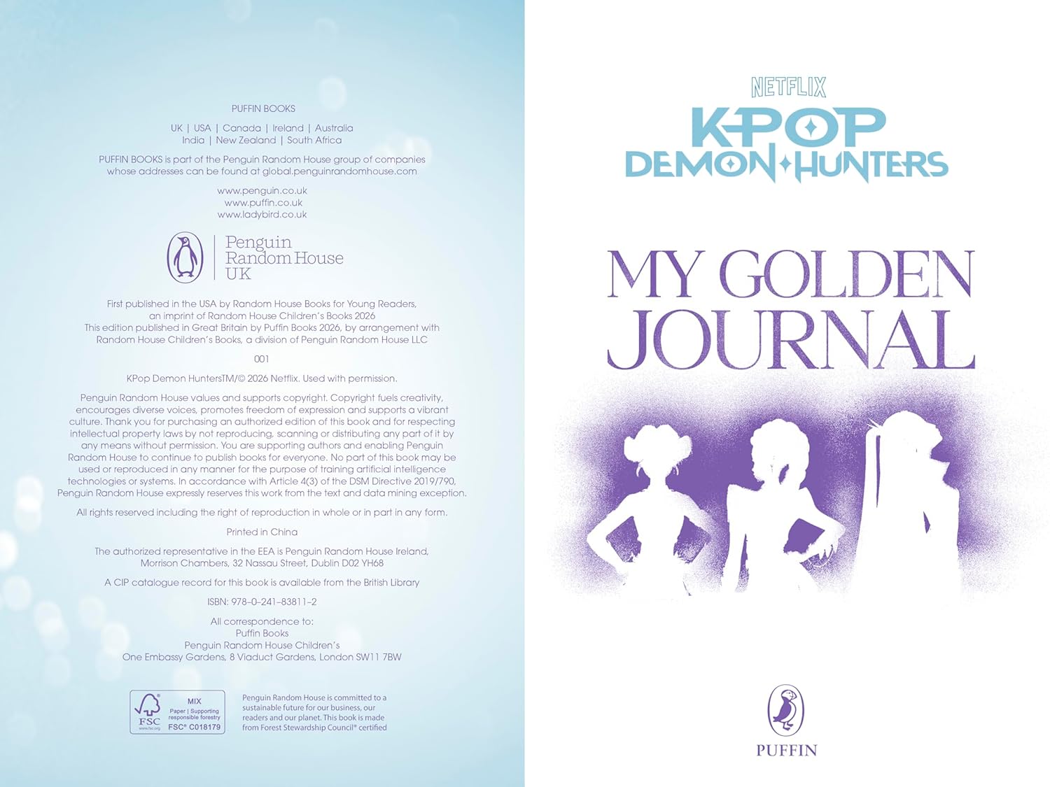 Kpop Demon Hunters: My Golden Journal (Hardcover)