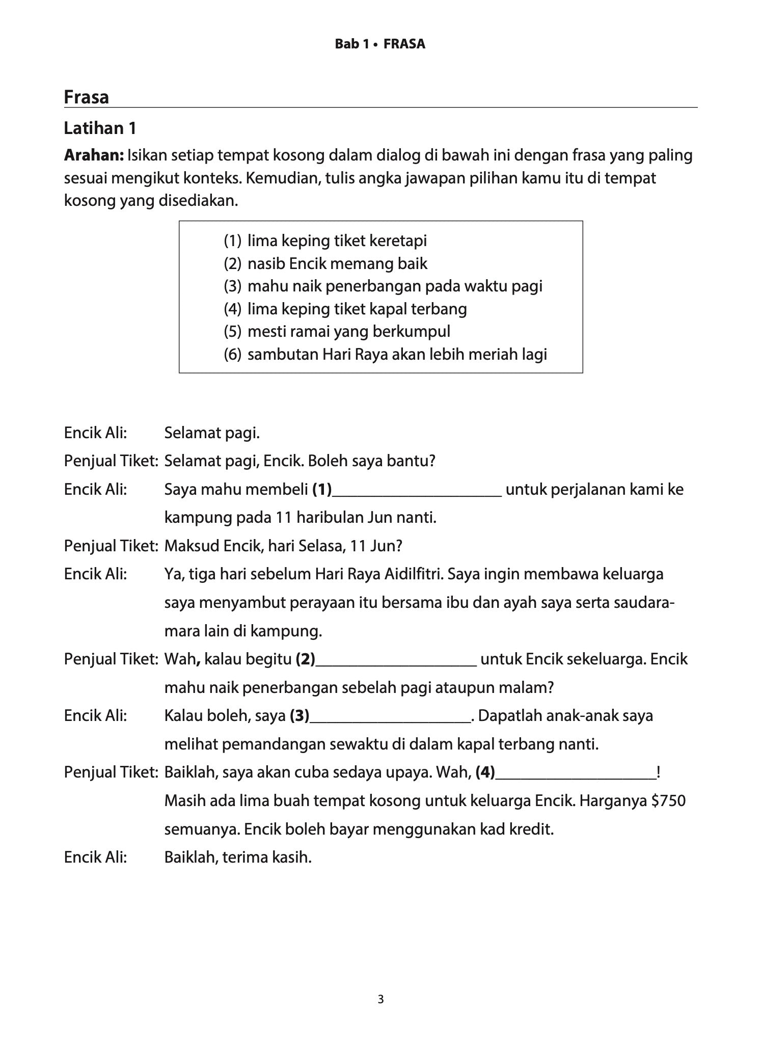 PSLE MELAYU LATIHAN INTENS FRASA BK1