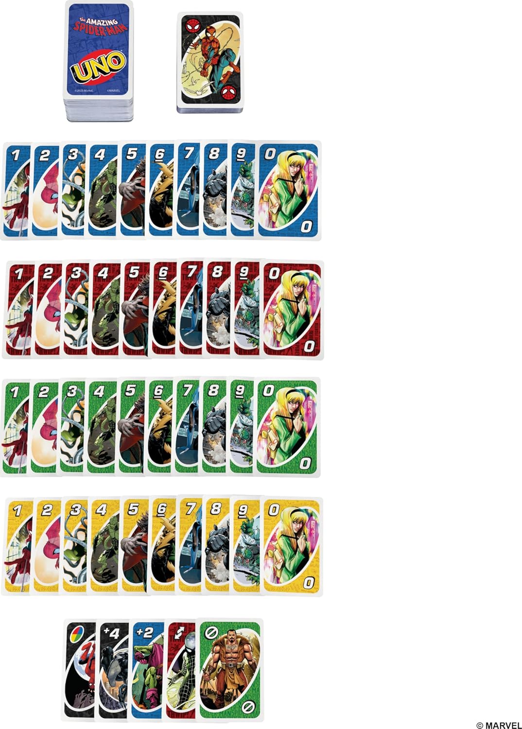 MATTEL UNO THE AMAZING SPIDERMAN CARD GAME