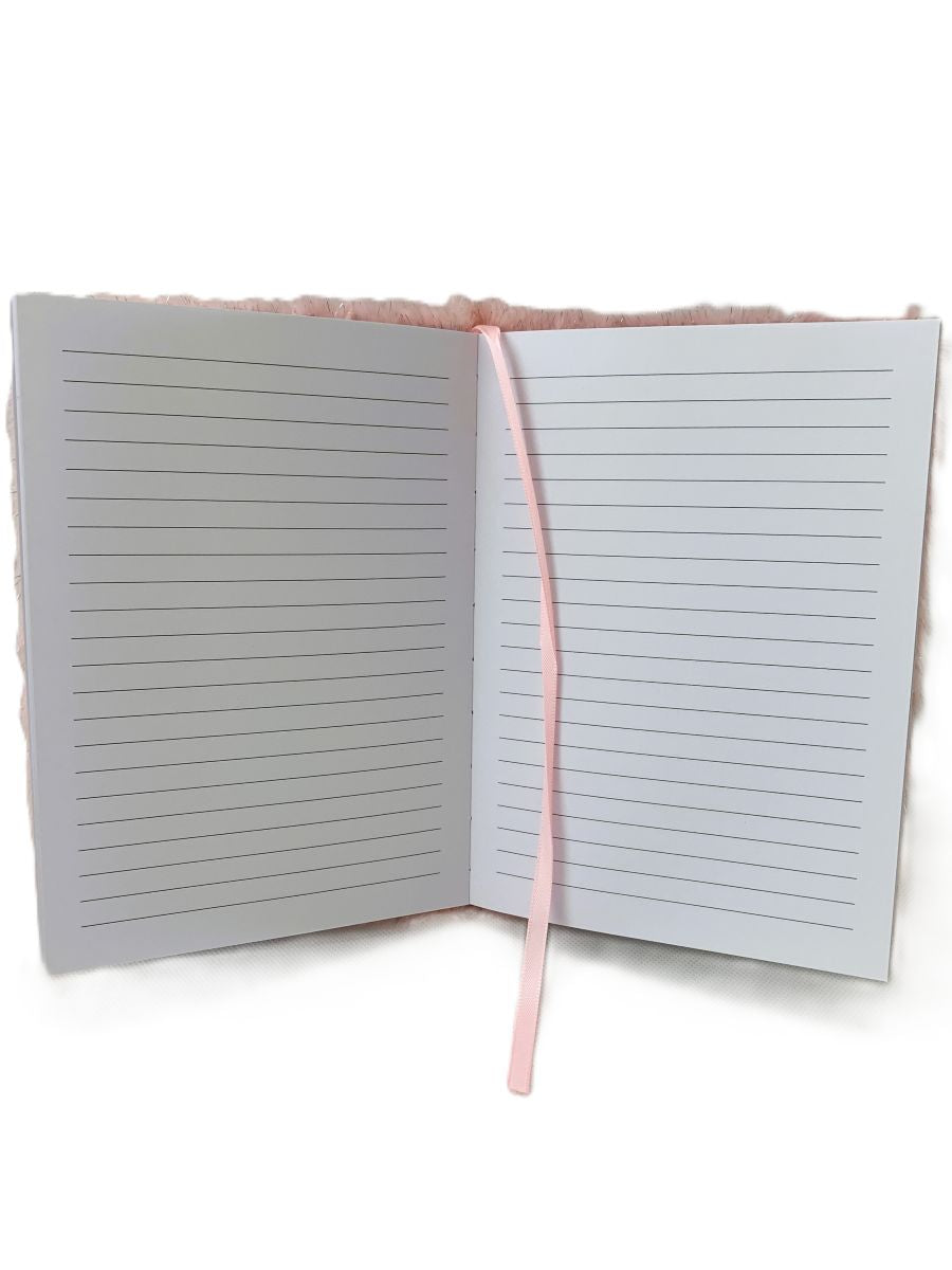 LOOM Plush A5 Notebook – Pink, 80 Sheets