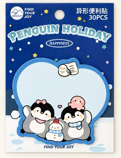  Penguin-Themed Sticky Notes 30 Sheets – 4 Assorted Design 